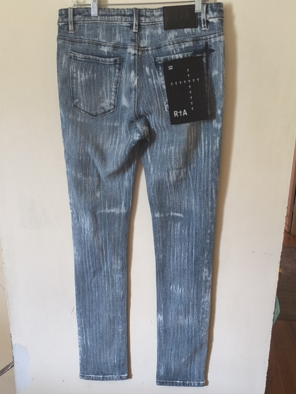 RtA Men's Skinny Jeans in Washed Blue